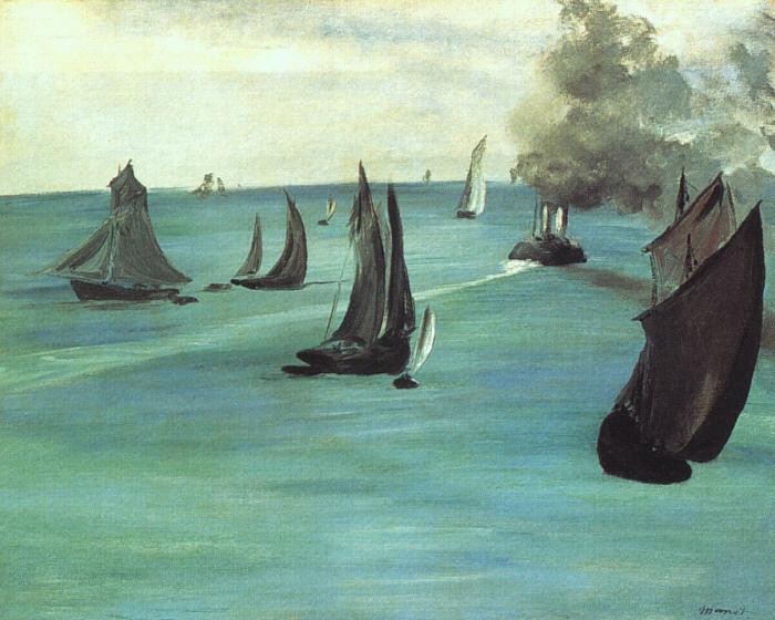 Edouard Manet The Beach at Sainte Adresse